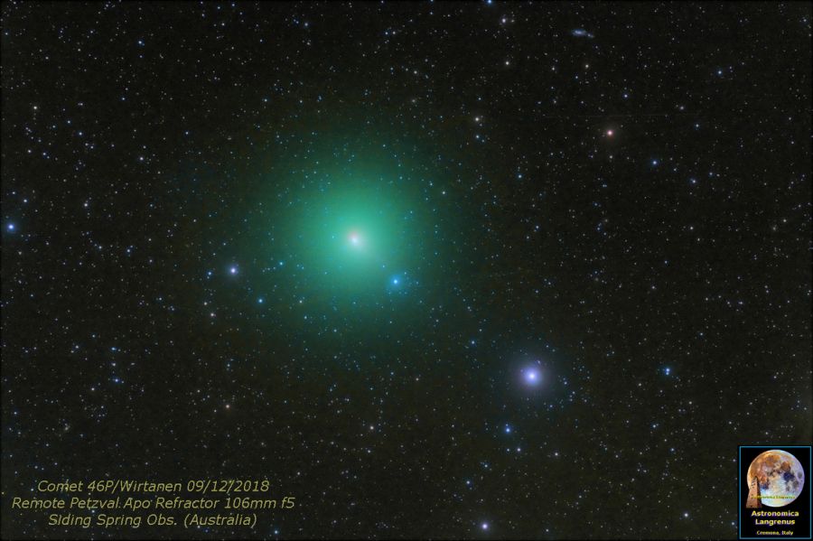 Cometa 46P/Wirtanen il 9 Dicembre 2018