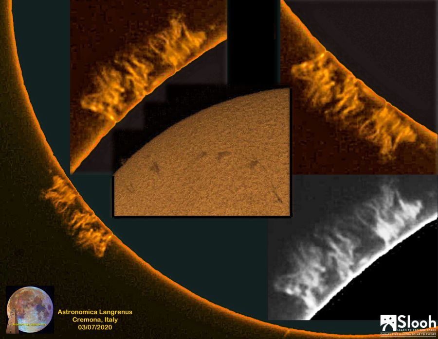 Protuberanze solari 03/07/2020