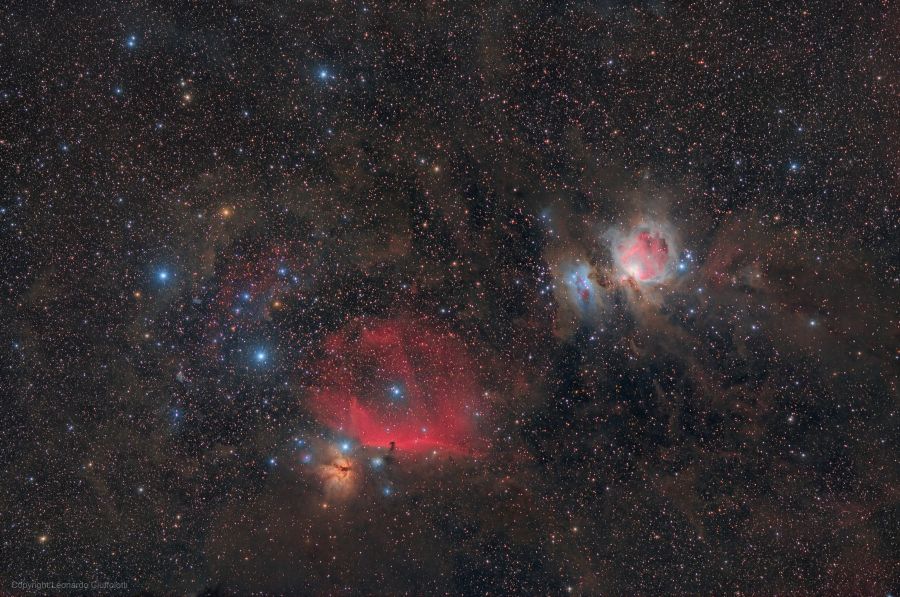 La Cintura di Orione e il complesso nebulare M42 dalla Namibia.