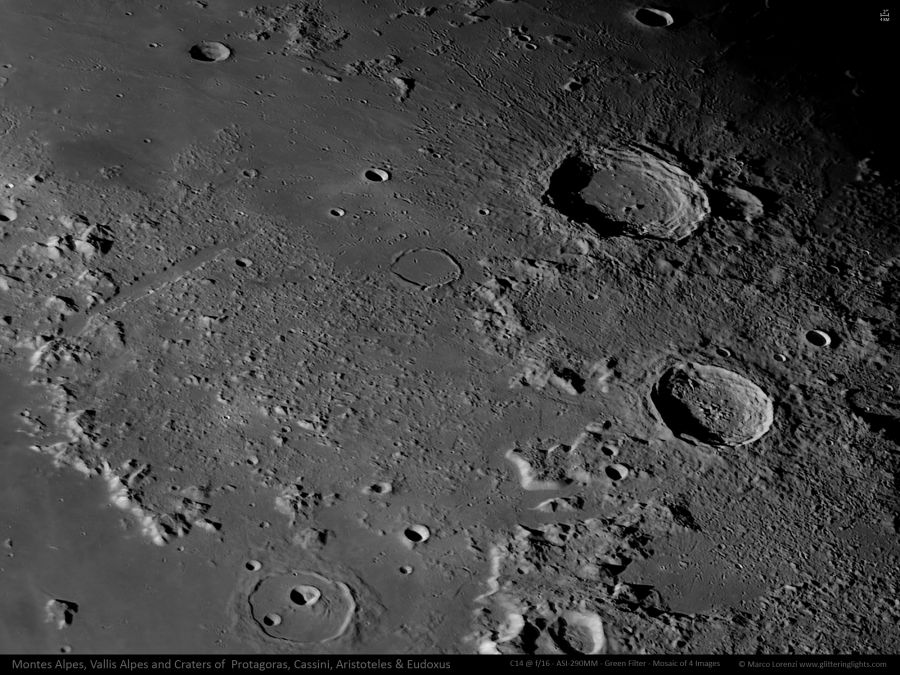 Vallis Alpes e crateri di Aristotele & Eudoxus