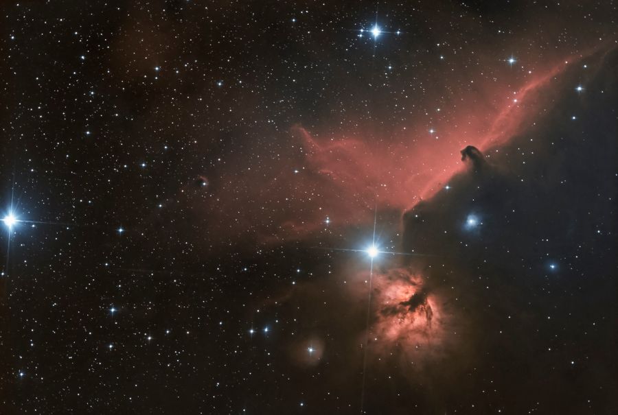 Nebulosa testa di cavallo e testa di fiamma