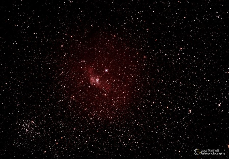 nebulosa Ngc 7635 + ammasso Sale e Pepe