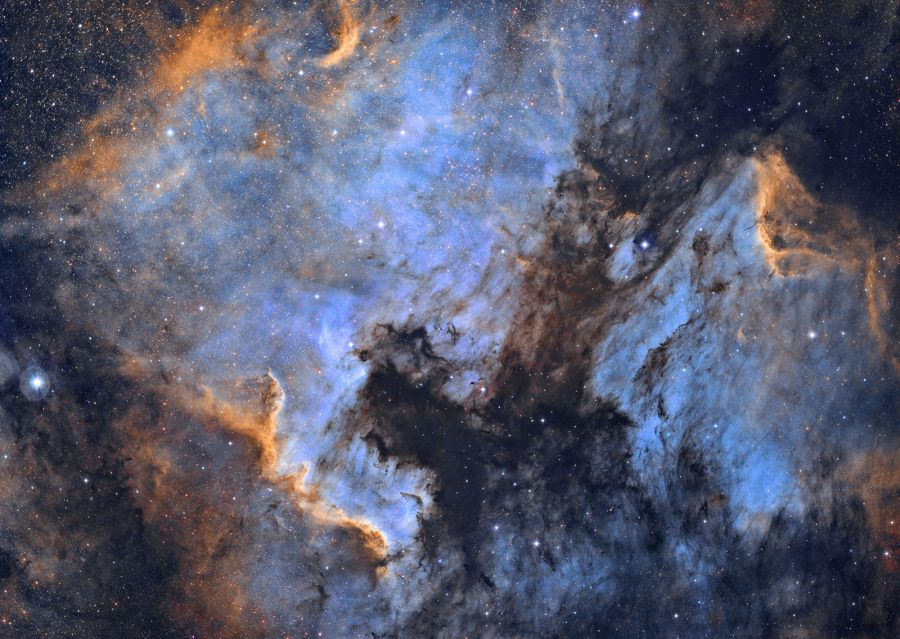 NGC 7000 – IC 5070 (North America & Pelican Nebulae) narrowband