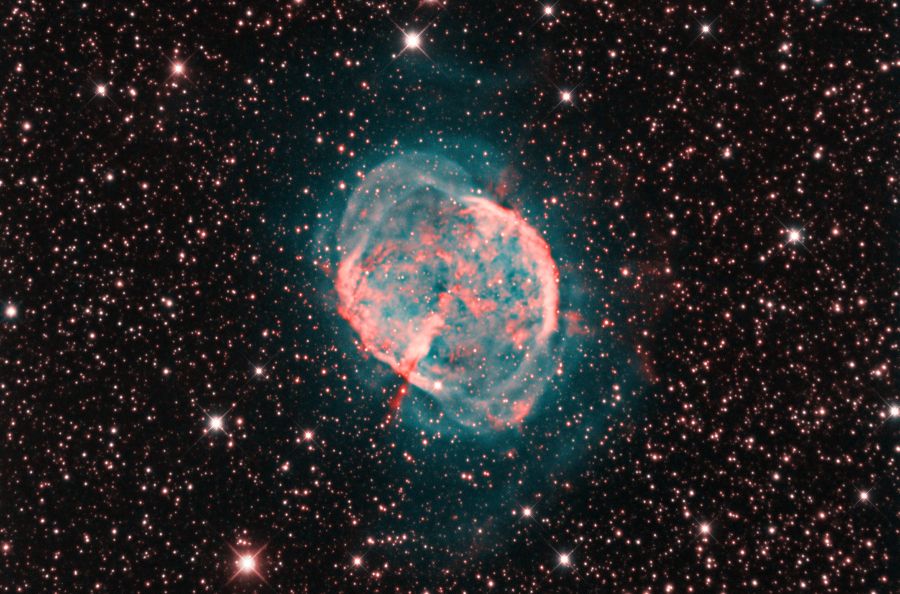 M27 Dumbbell Nebula bicolor