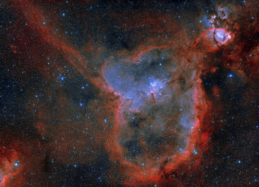 IC 1805 (Heart Nebula) bicolor