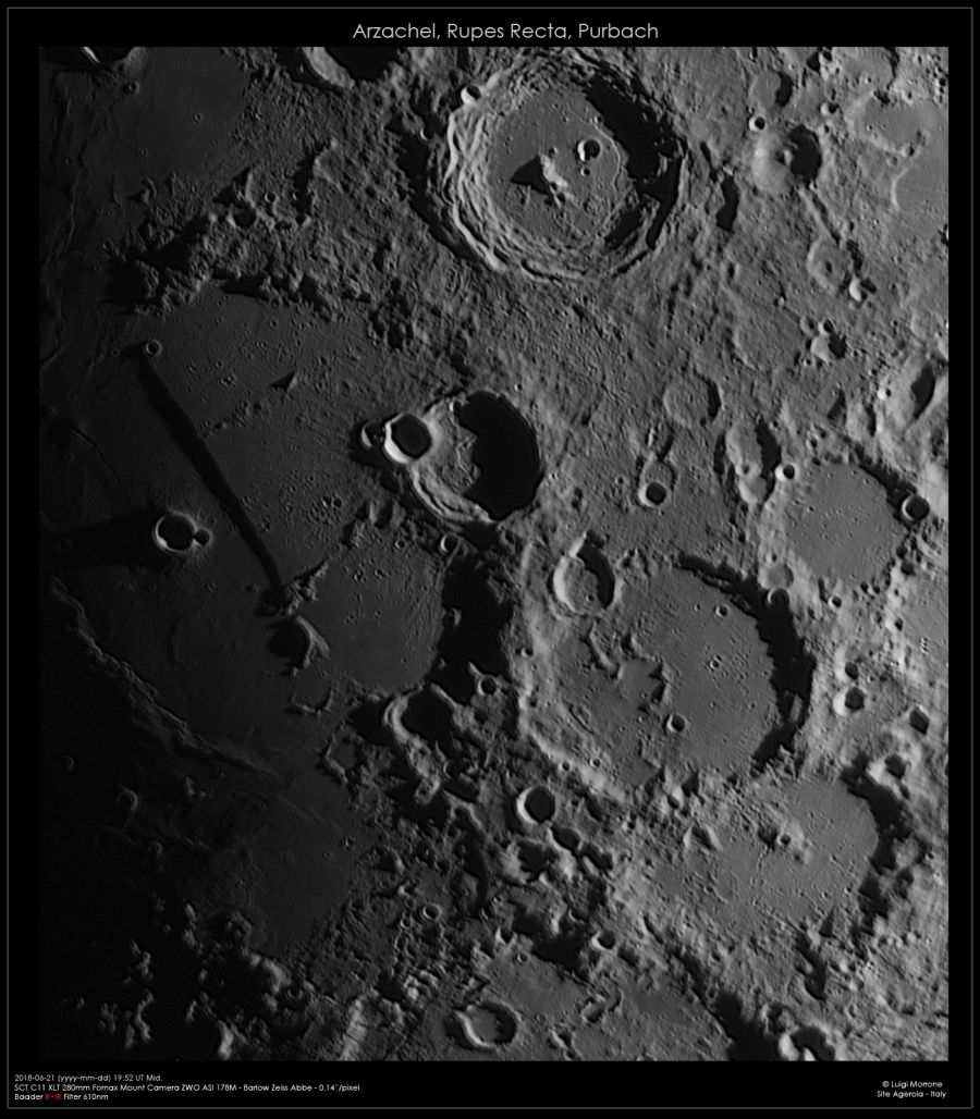 Arzachel, Rupes Recta & Purbach