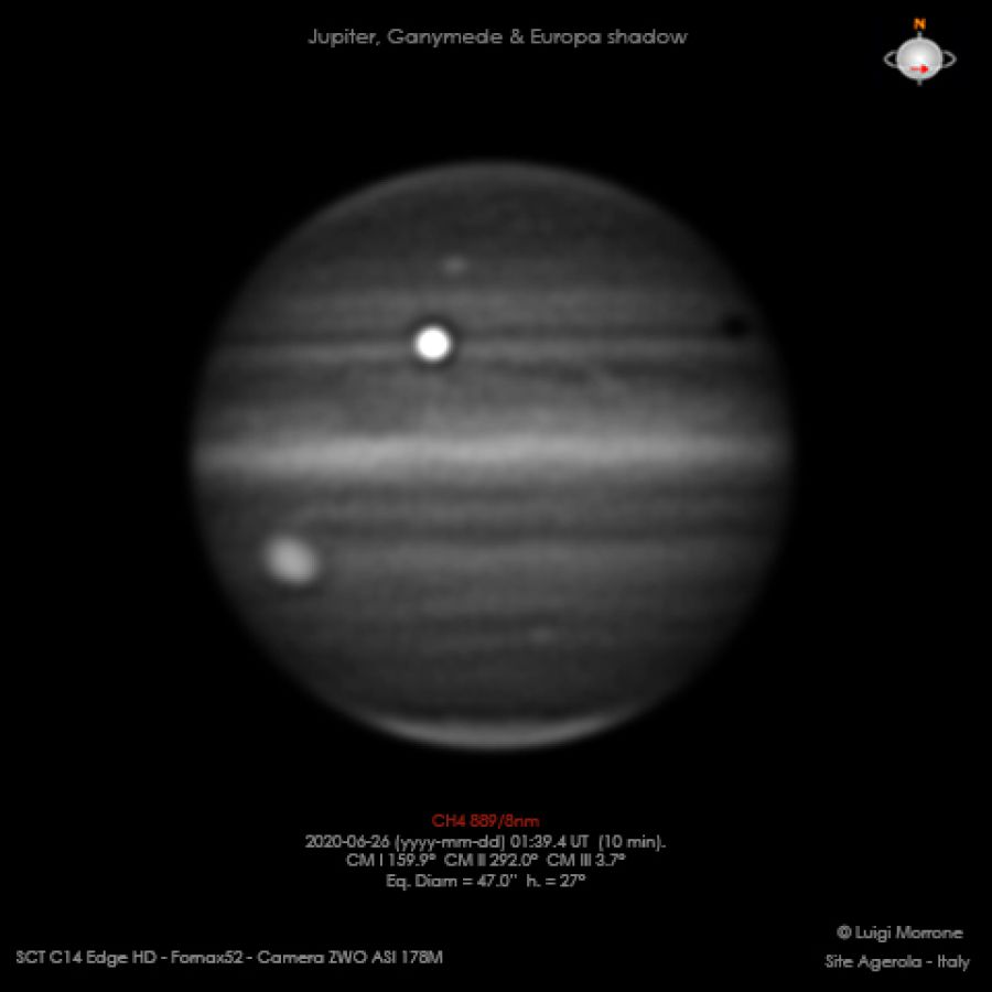 Giove nella banda del Metano