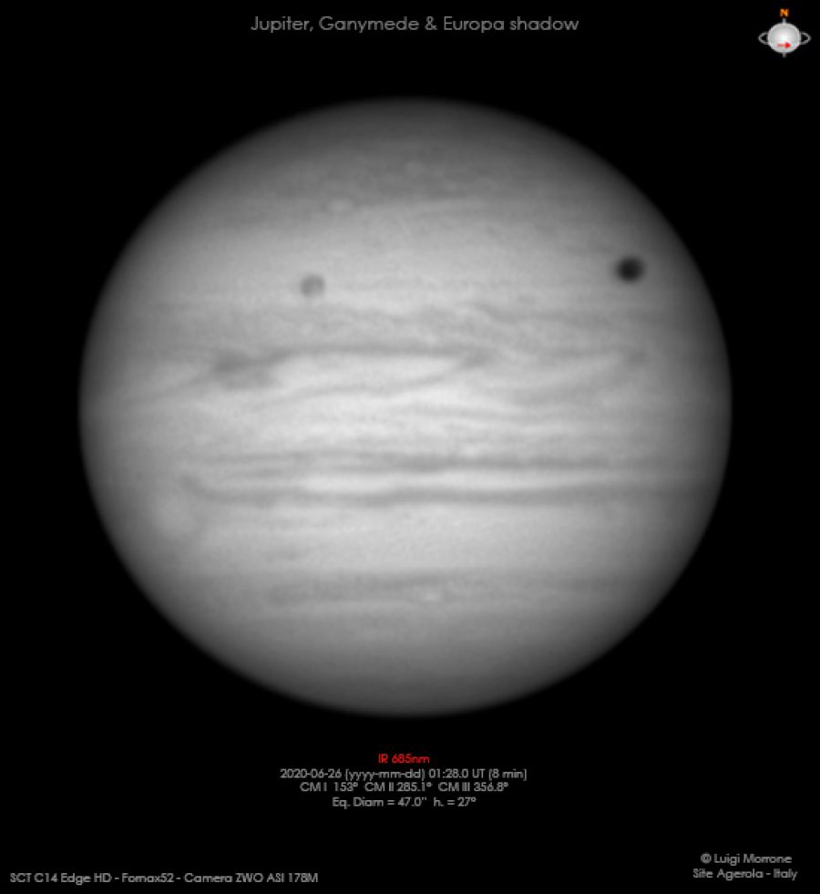 Giove Ganimede e l’ombra di Europa