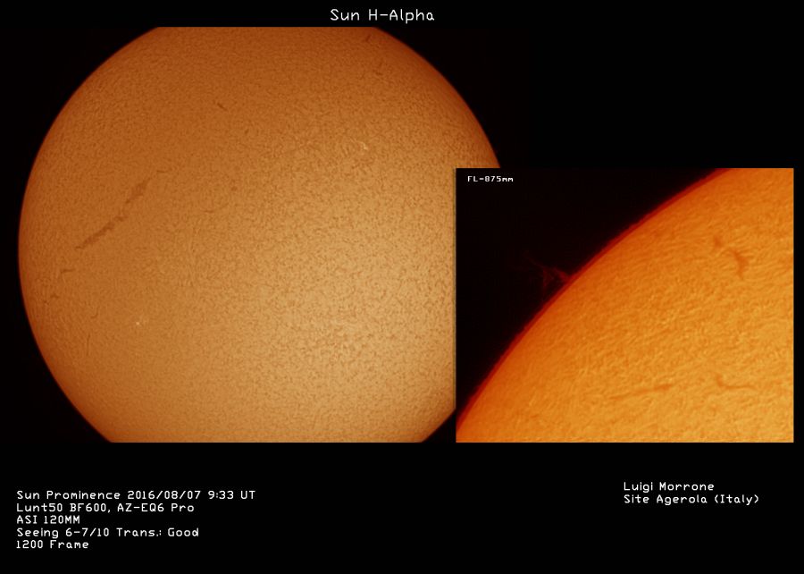 Ripresa Solare in H-Alpha