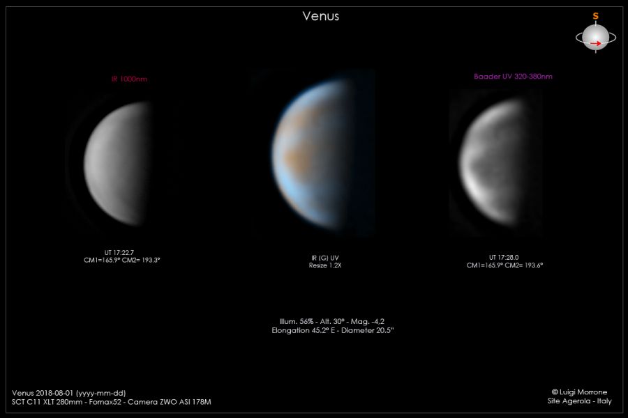 Venere in UV & IR