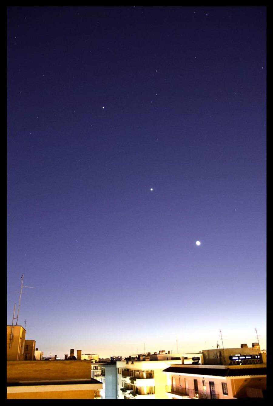 congiunzione Giove Venere Luna