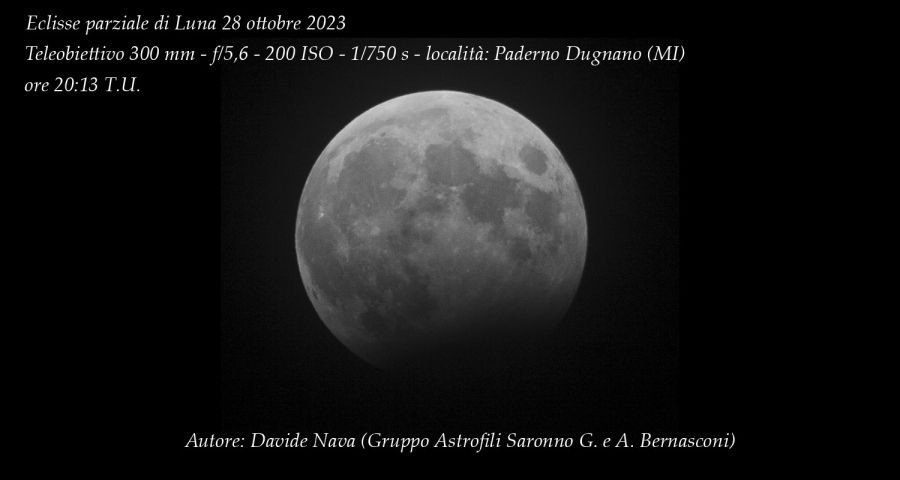 Eclisse parziale di Luna 28 ottobre 2023