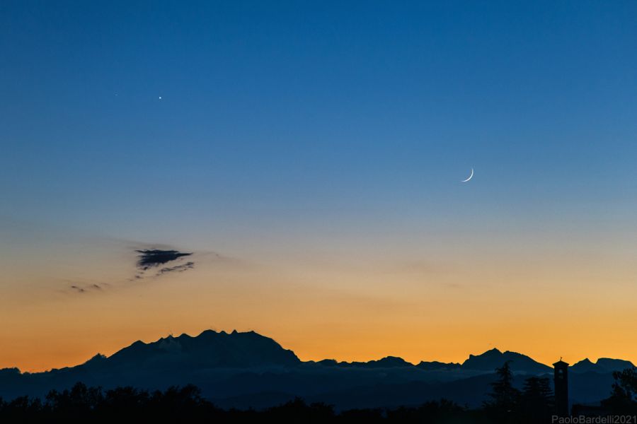 La Luna, 2 Pianeti e il Monte Rosa