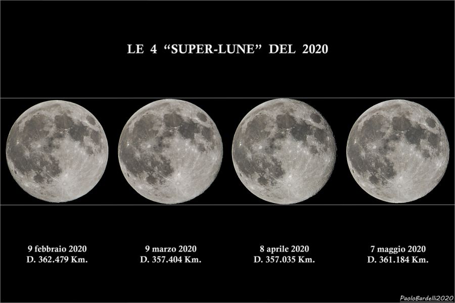 Le 4 "super-Lune" del 2020