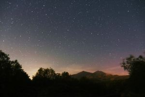 Aurora boreale sull'Etna