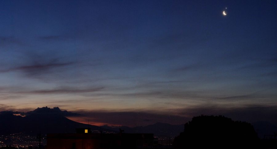 Congiunzione Luna-Venere + Vesuvio