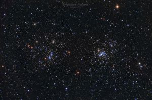 NGC 869-884, inconfondibile ammasso doppio del Perseo