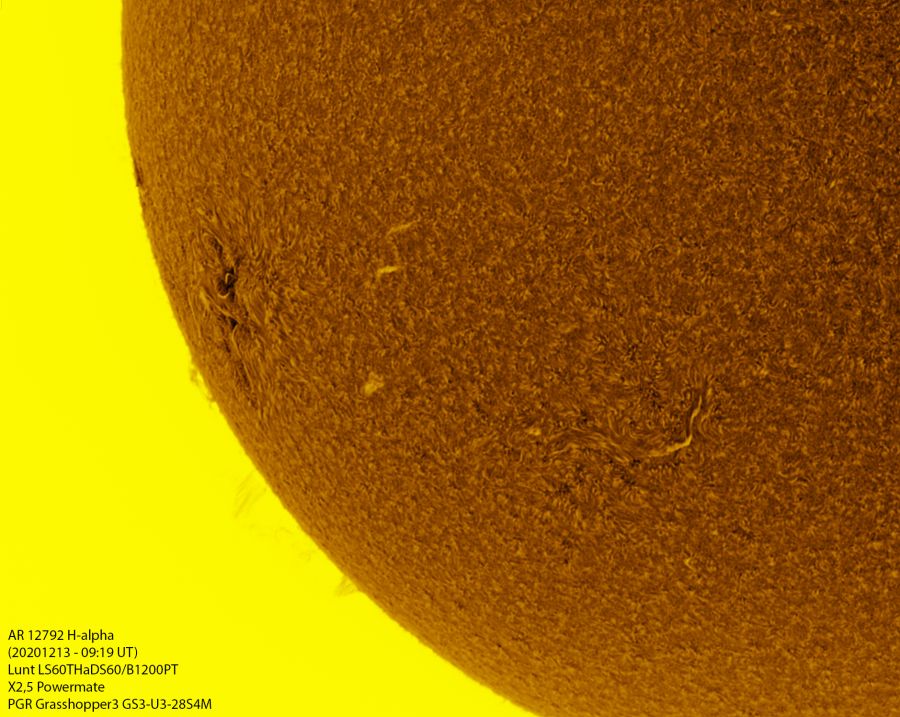 AR 12792 in H-alpha