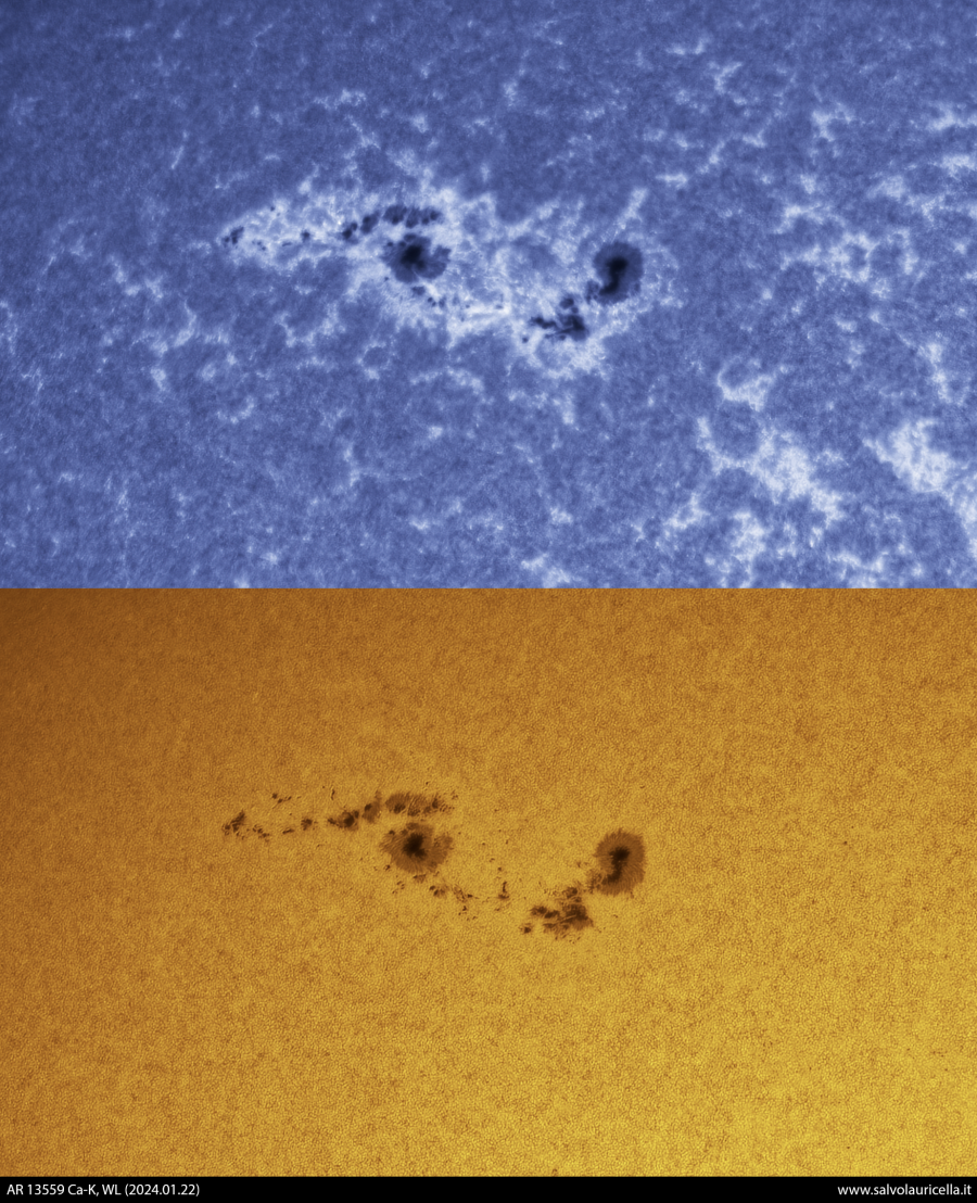 AR 13559 Ca-K and White Light