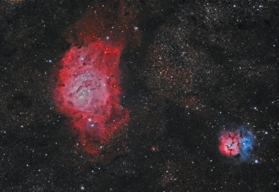 Nebulose Laguna e Trifida