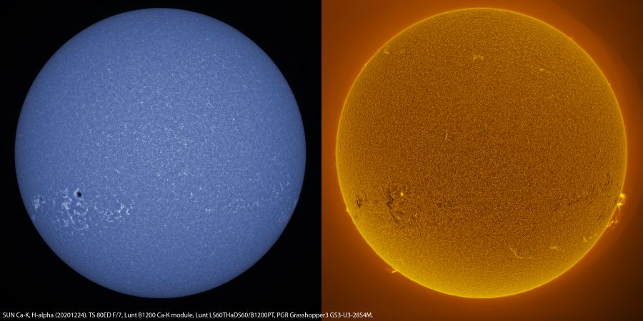 Sole in Ca-K e H-alpha