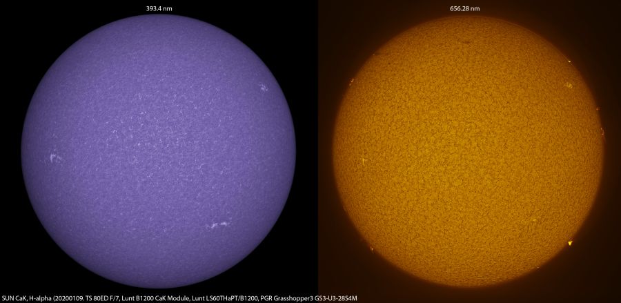 Sole in CaK/H-alfa