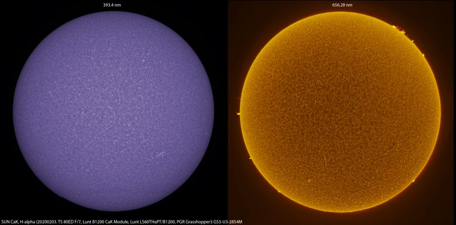 Sole in CaK/H-alpha