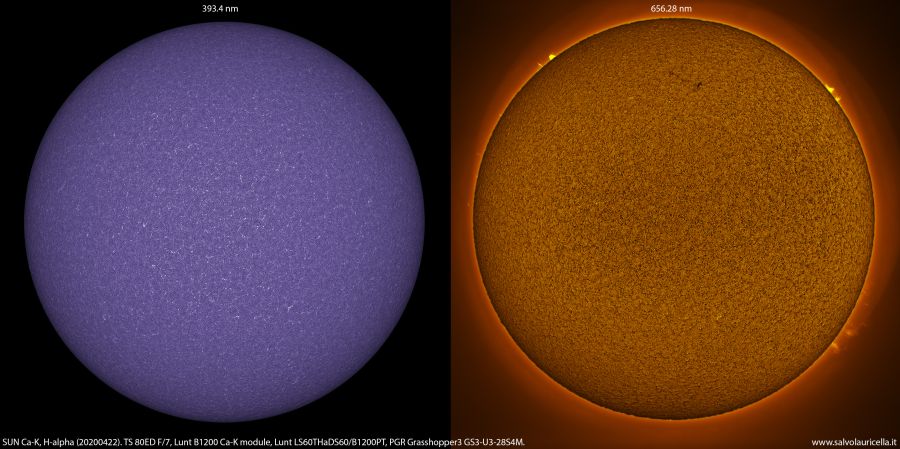 Sole in Ca-K e H-alpha