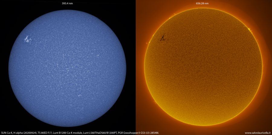 Sole in Ca-K e H-alpha