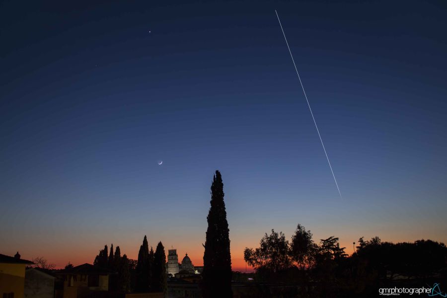 ISS, Luna, Venere, Marte, Mercurio e la Torre di Pisa