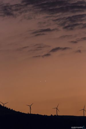 Congiunzione tra Venere e Giove al Tramonto