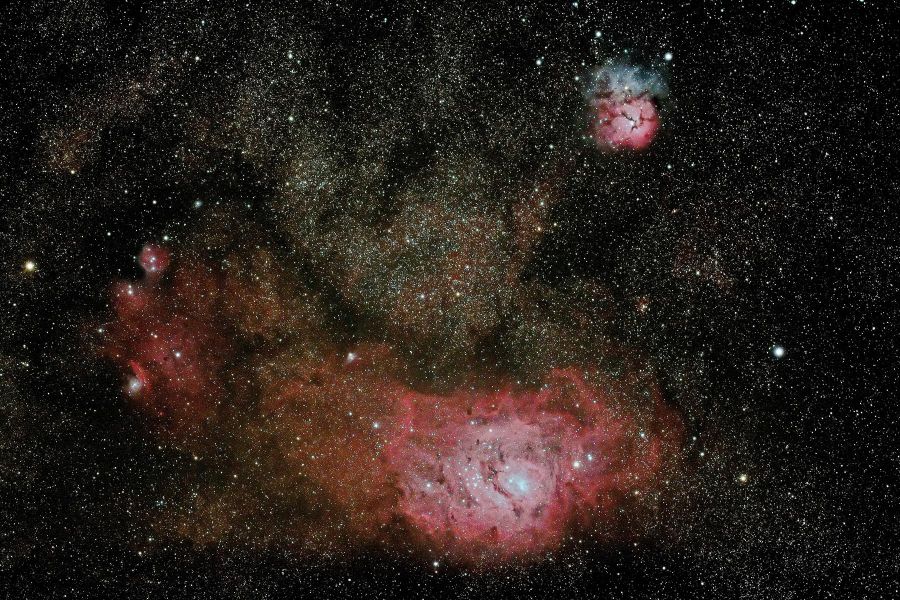 M8 + M20 Nebulose "Laguna" + "Trifida"