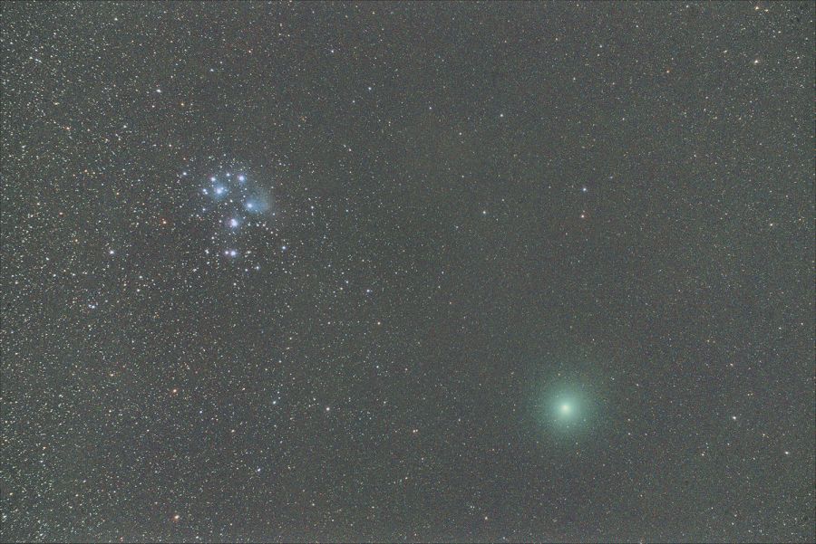 Pleiadi e Cometa 46P Wirtanen