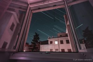 Star Trails dalla finestra