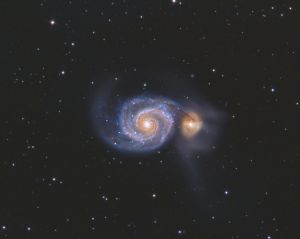 Galassia a spirale M51 nella costellazione dei Cani da caccia.