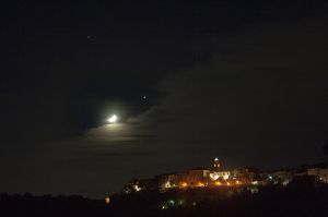 Saturno, Giove e Luna su Collepardo (FR)