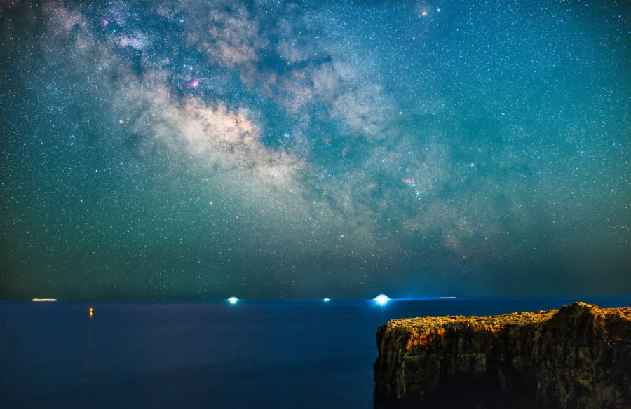 La Via Lattea sul mare Ionio