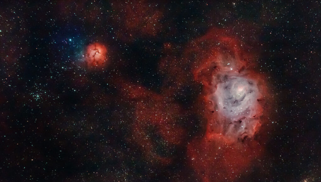 Le bellissime nebulose a emissione M8 e M20 di Roberto Ciri