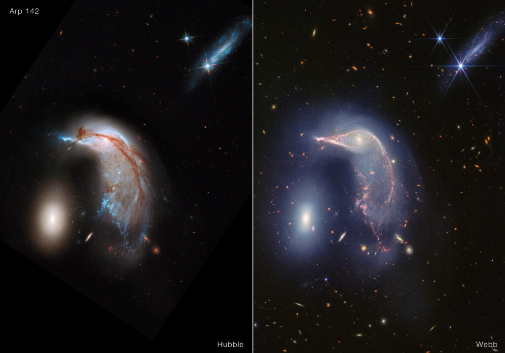 arp 142 webb hubble