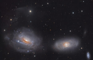 Le galassie NGC3169 & NGC3166 Immagine finale di gruppo, ottenuta sovrapponendo in modo pesato i contributi di 15 partecipanti del team