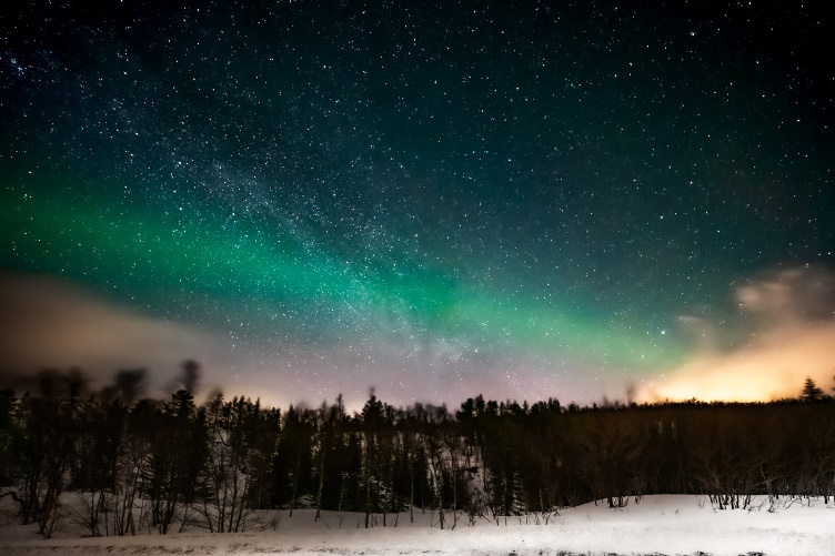 La debole aurora del 27 febbraio 2022
in Norvegia (Stefano Parrini)