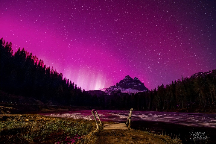 L’aurora sul Lago di Misurina (BL) (Cristian Bigontina, Notti delle Dolomiti)