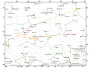 Nella mappa il percorso della cometa C/2024 S1 ATLAS che durante il mese di ottobre si avvicinerà sempre più all'eclittica tanto a incontrare il Sole negli ultimi giorni del mese.