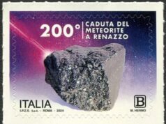 Il francobollo emesso per l’anniversario dei 200 anni dalla caduta del meteorite