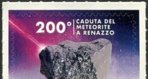 Il francobollo emesso per l’anniversario dei 200 anni dalla caduta del meteorite